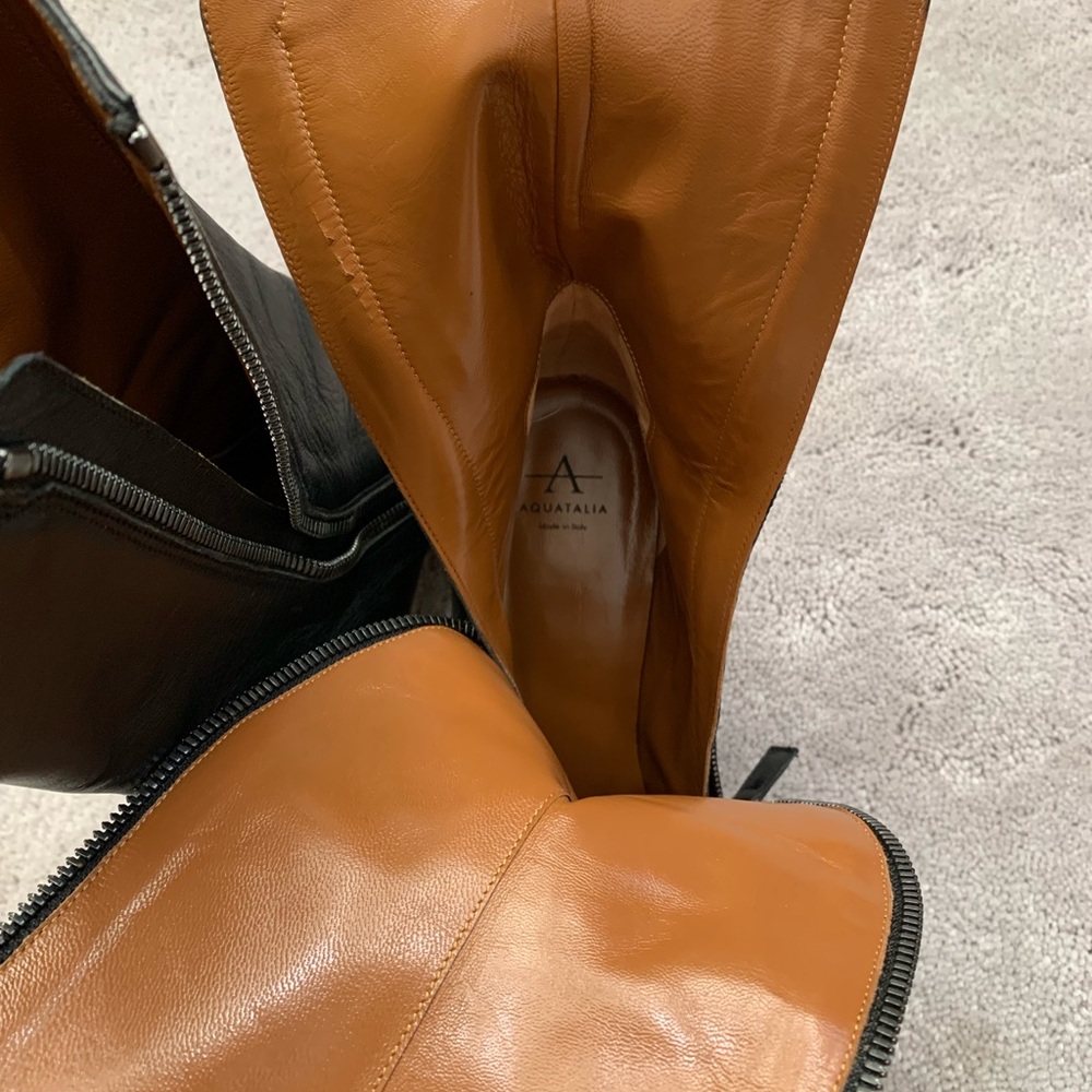 Aquatalia Black Heeled Boots size 9.5 - Picture 7 of 11
